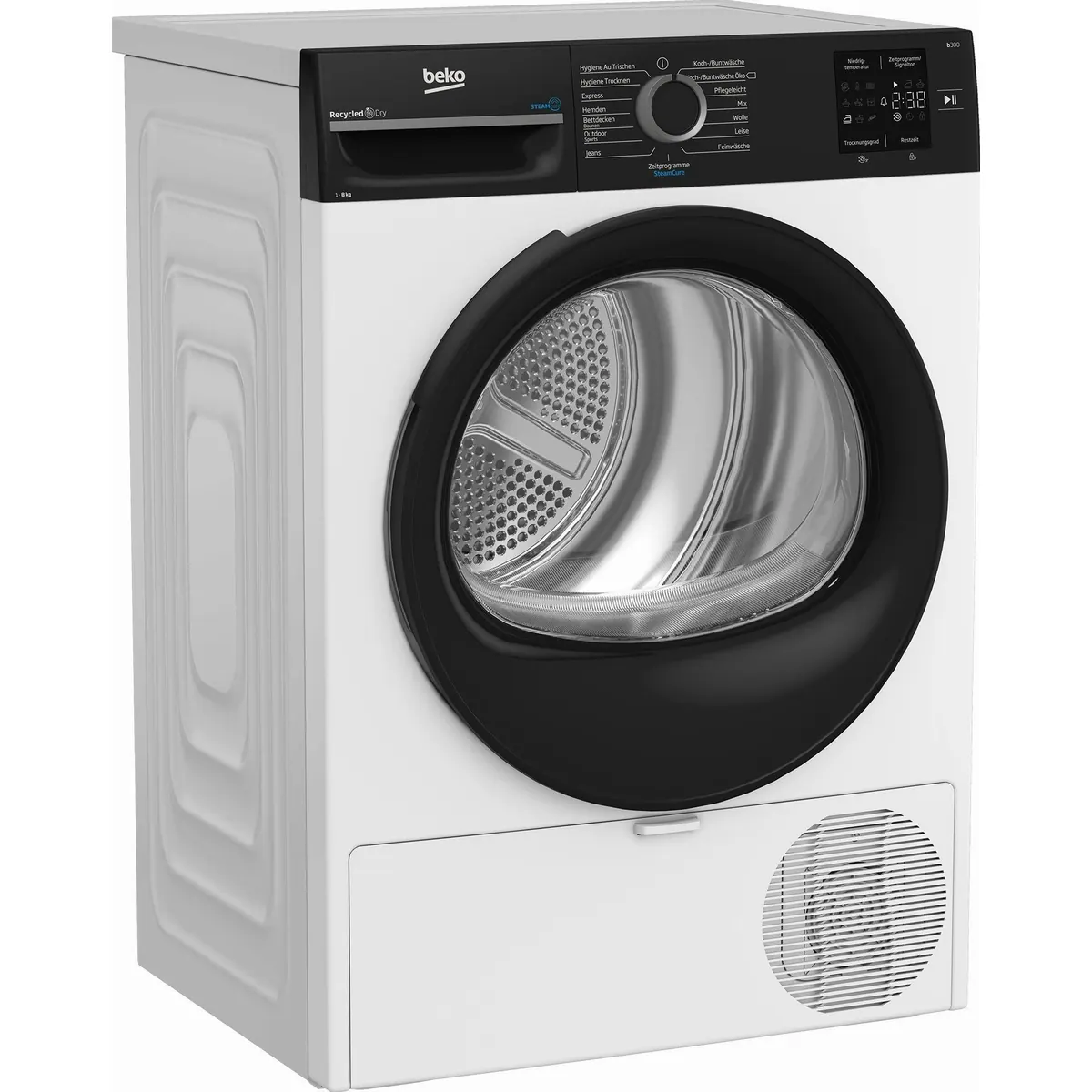 BEKO BM3T38240W Wärmepumpentrockner, AquaWave Schontrommel & 8 kg Kapazität