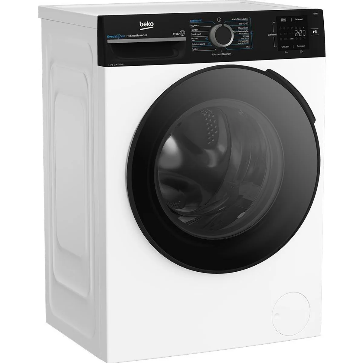 BEKO BM3WFU3741R Waschmaschine, 7 kg, 1400 U/min, Hygiene+ Funktion, AddXtra Nachlegefunktion