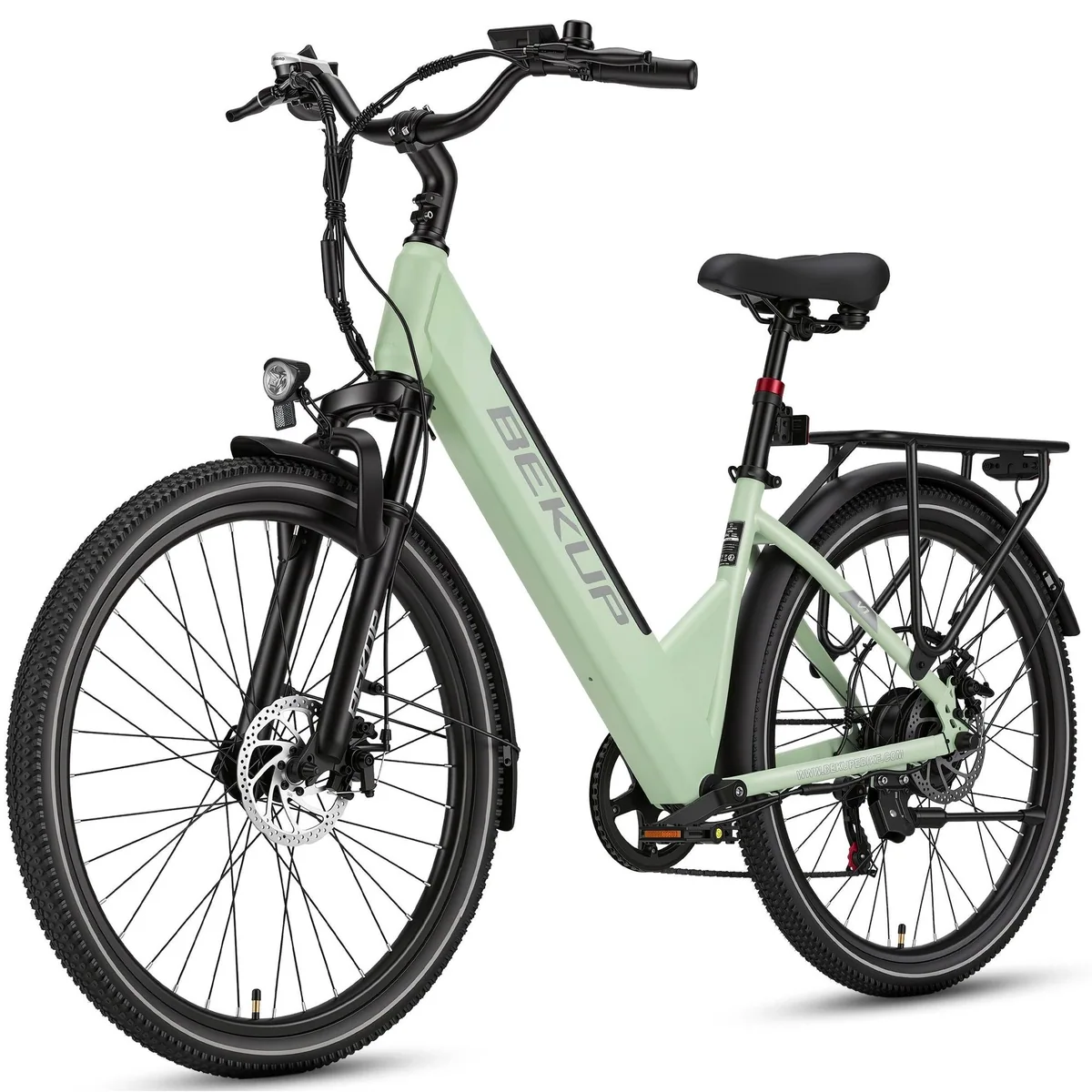 BEKUP E-Bike Cityrad, 522 Wh Akku, 250 W Hinterradmotor, 7-Gang Shimano — ideal für Pendelstrecken und Touren