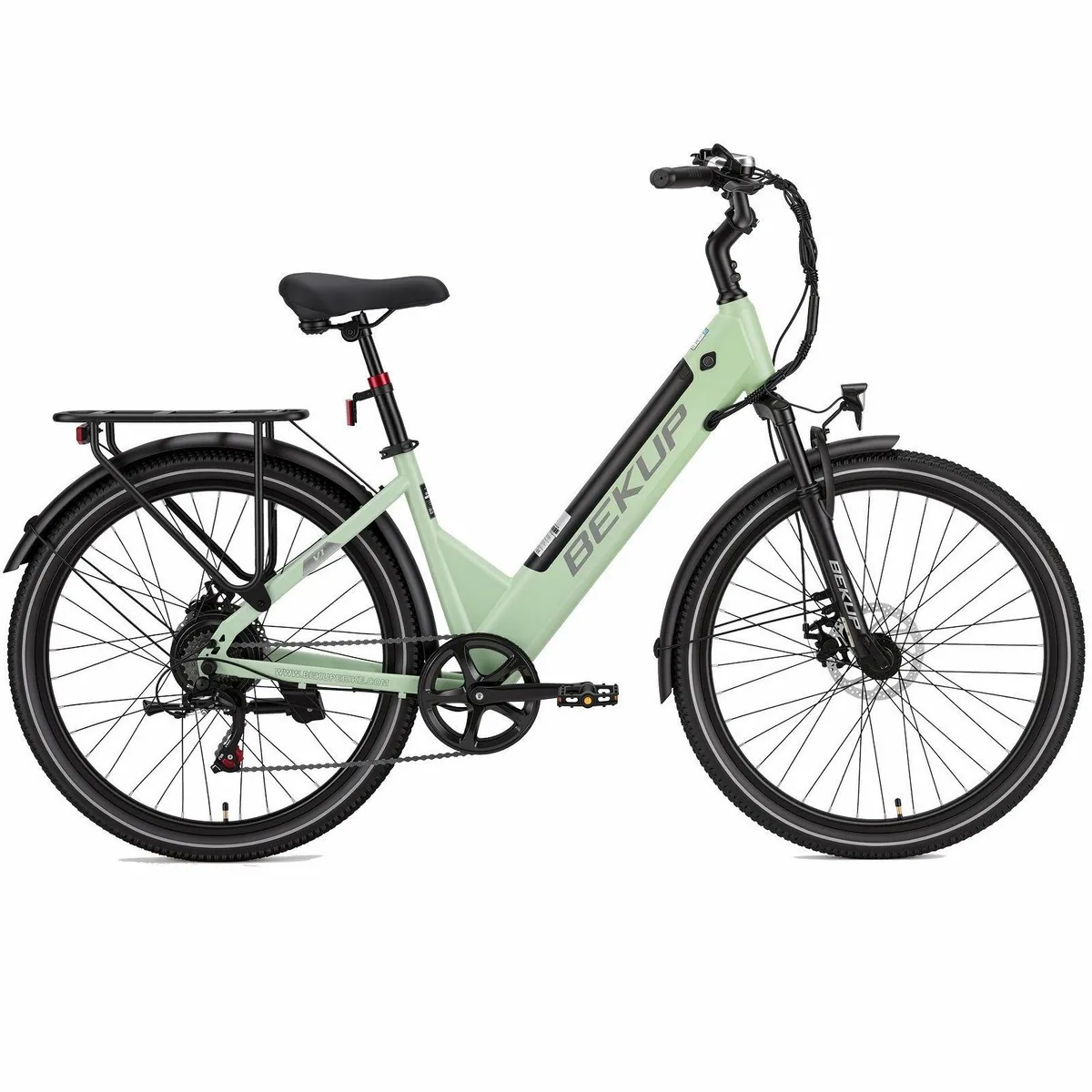 BEKUP E-Bike Cityrad, 522 Wh Akku, 250 W Hinterradmotor, 7-Gang Shimano — ideal für Pendelstrecken und Touren 2