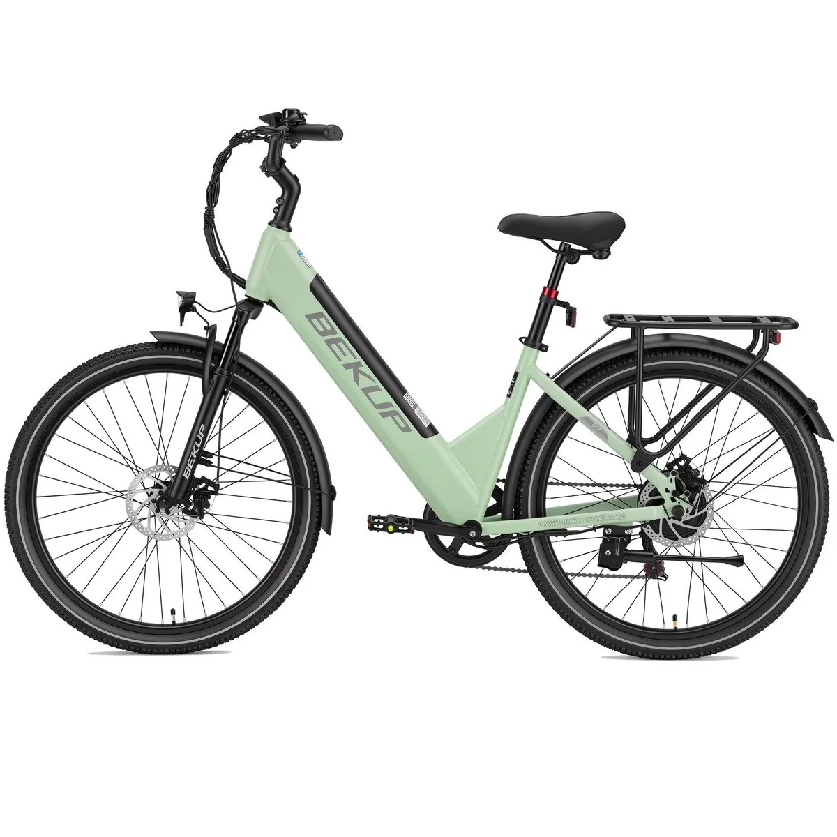 BEKUP E-Bike Cityrad, 522 Wh Akku, 250 W Hinterradmotor, 7-Gang Shimano — ideal für Pendelstrecken und Touren 3