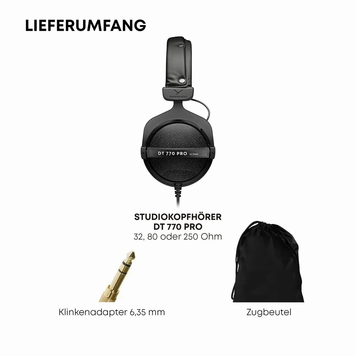 beyerdynamic DT 770 PRO Over-Ear-Kopfhörer, geschlossener Referenzklang, Made in Germany 5