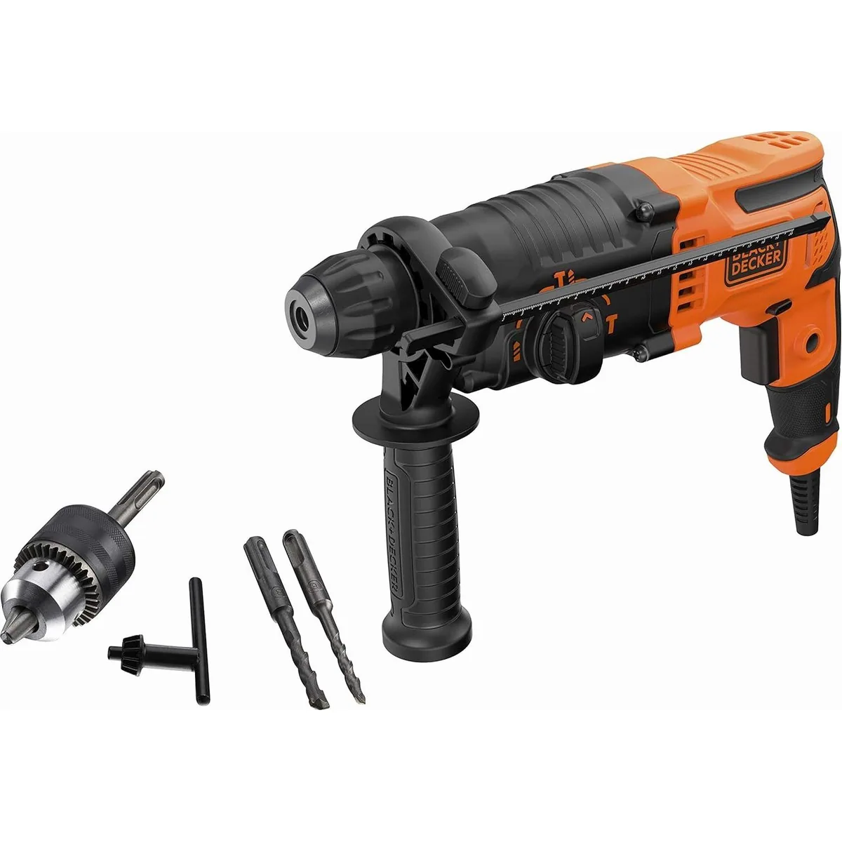 Black + Decker Kombihammer SDS-plus, 650 Watt, 1,4 Joule Schlagenergie