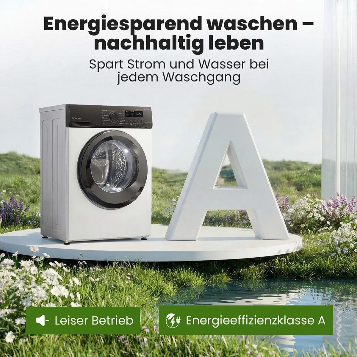 BOMANN WA 7162 Waschmaschine, 6 kg, 1000 U/min, Inverter-Motor, 5 Jahre Garantie 3