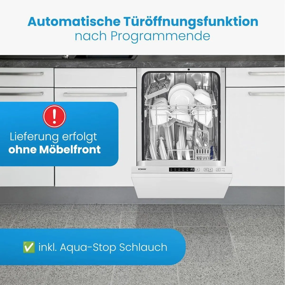 BOMANN GSPE 7420, vollintegrierbar, 10 Maßgedecke, 5 Programme 2