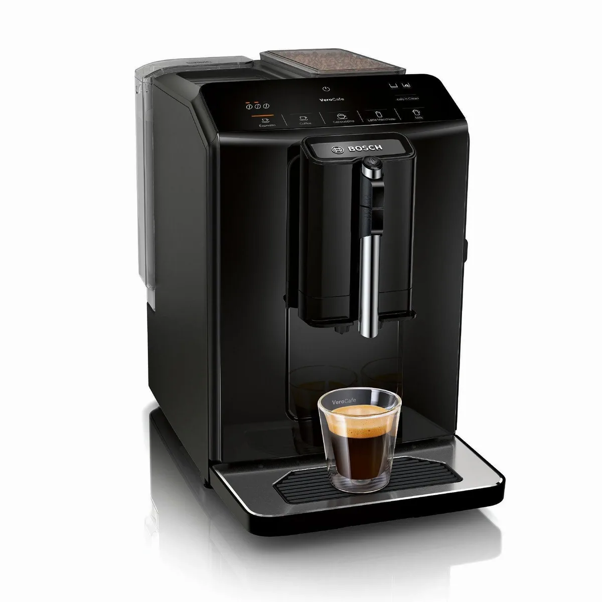 BOSCH VeroCafe Kaffeevollautomat, One-Touch Bedienung, MilkMagic Pro, Keramik-Mahlwerk — 15 bar Druck