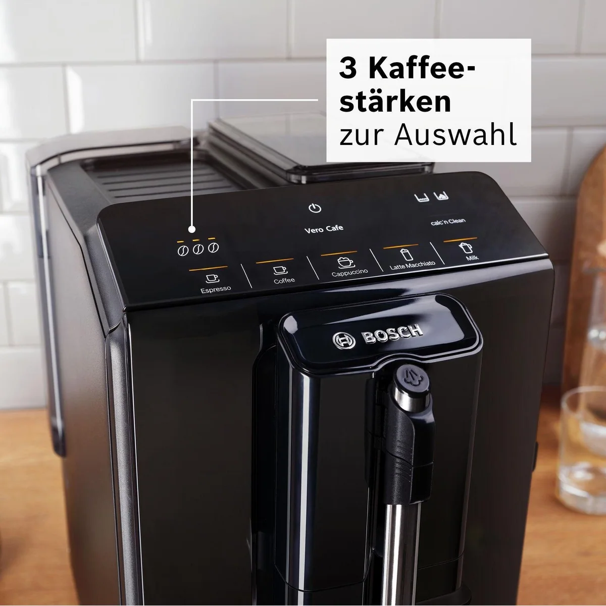 BOSCH VeroCafe Kaffeevollautomat, One-Touch Bedienung, MilkMagic Pro, Keramik-Mahlwerk — 15 bar Druck 4