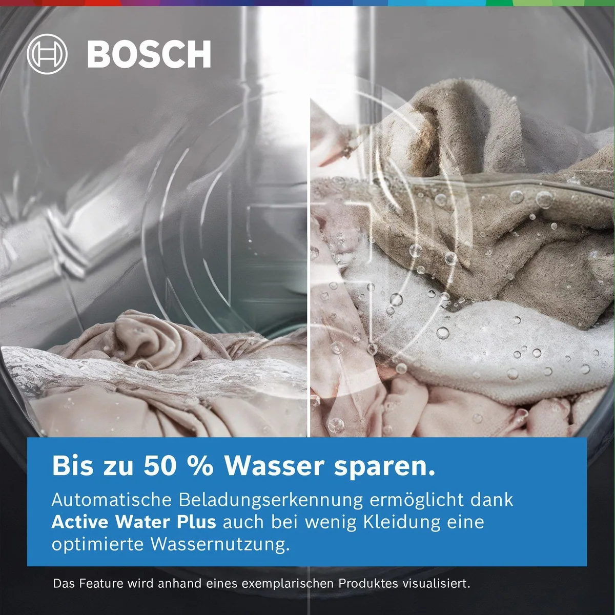 BOSCH Waschmaschine Serie 6 WUU28T71, 8 kg, 1400 U/min — energieeffizient, leise, nachlegefähig 4