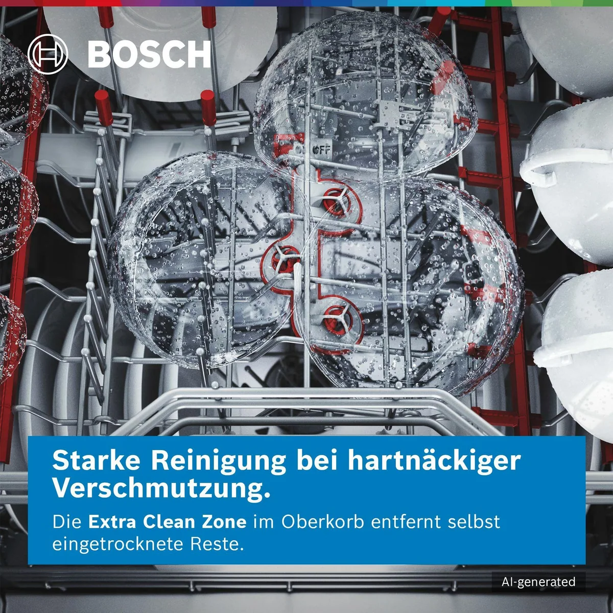 BOSCH SMI4ECS32E Geschirrspüler, 14 Maßgedecke, automatische Türöffnung, flexible Max Flex Körbe 4