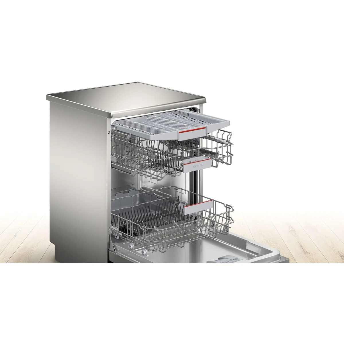 BOSCH Standgeschirrspüler Serie 4 SMS4EVI09E, 14 Maßgedecke, Automatische Türöffnung, VarioFlex-Körbe 3