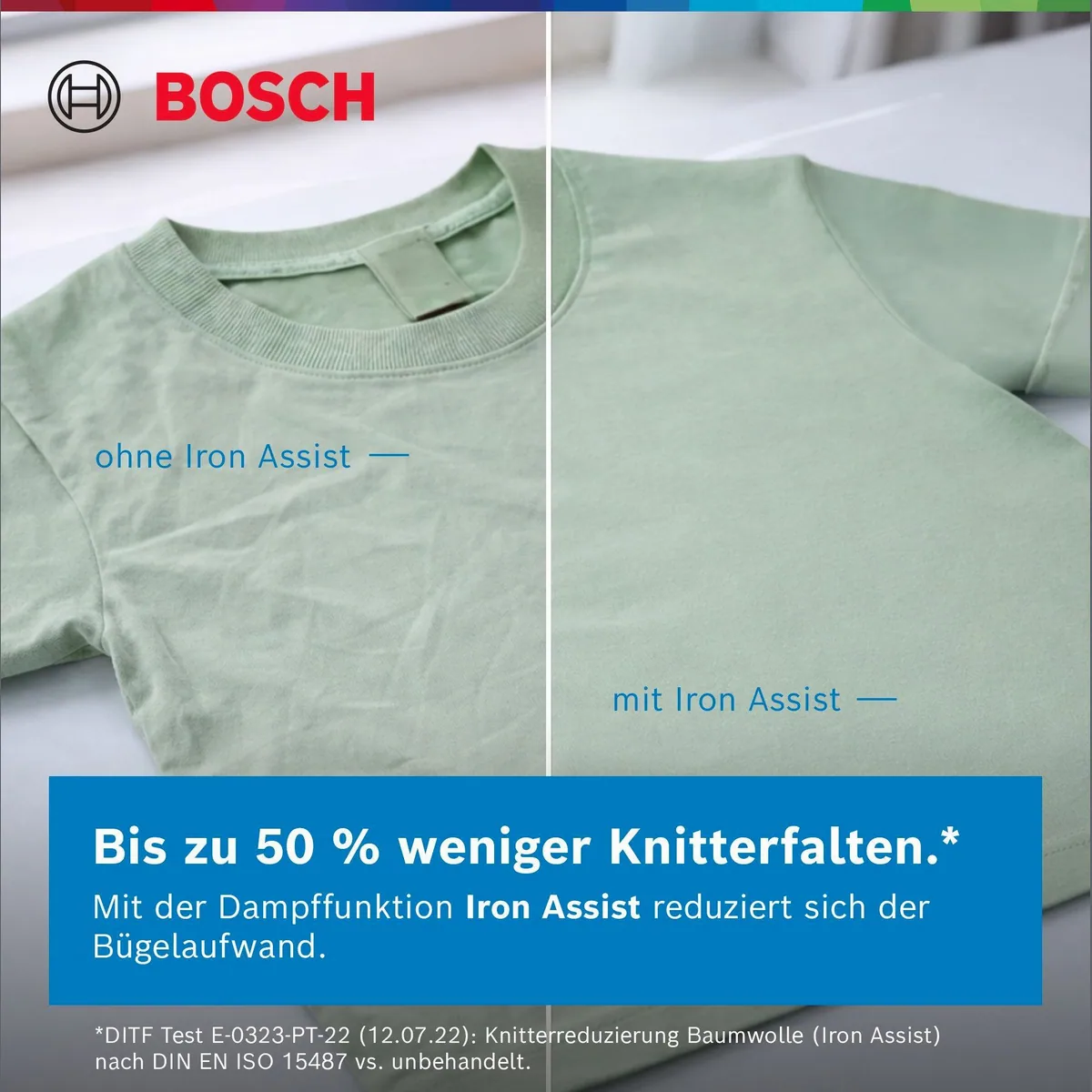 BOSCH WAN28226 Waschmaschine, 9 kg, 1400 U/min, Iron Assist für weniger Knitterfalten 4
