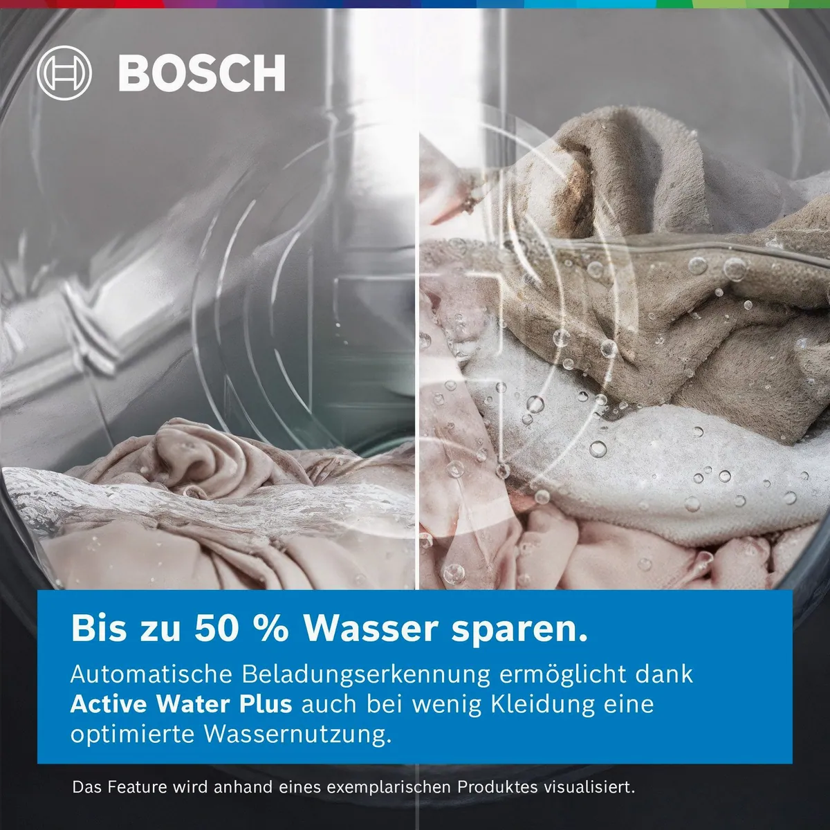 BOSCH WAN28226 Waschmaschine, 9 kg, 1400 U/min, Iron Assist für weniger Knitterfalten 5