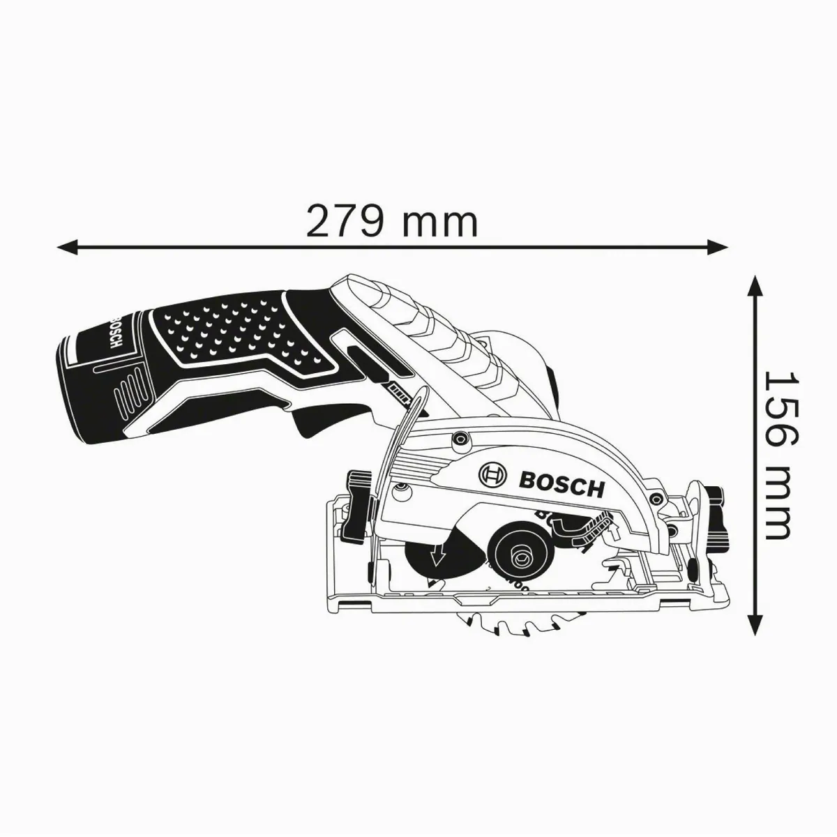 BOSCH GKS 12V-26 Akku-Handkreissäge, 12 V, Ø 85 mm, inkl. Akku 3