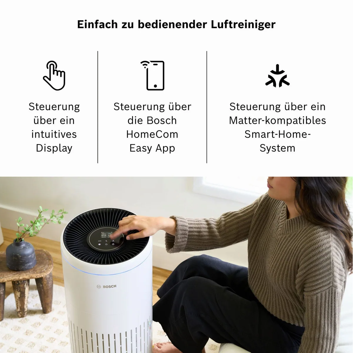 BOSCH Air 6000i Luftreiniger, leistungsstark mit App-Steuerung für Räume bis 125 m² 3