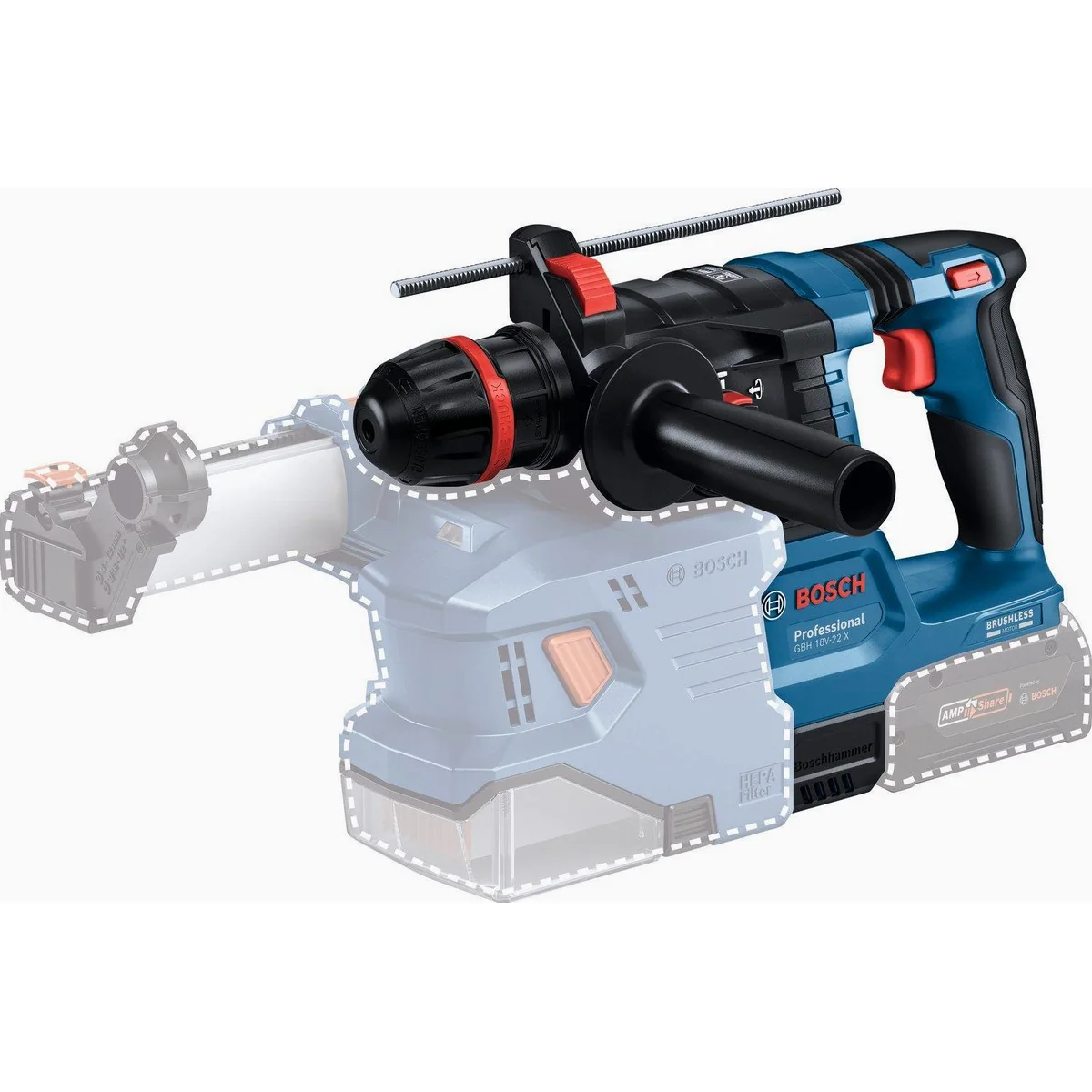 Bosch Professional GBH 18V-22 Akku-Bohrhammer, ergonomisch, inkl. 2x Akku 4,0 Ah 5