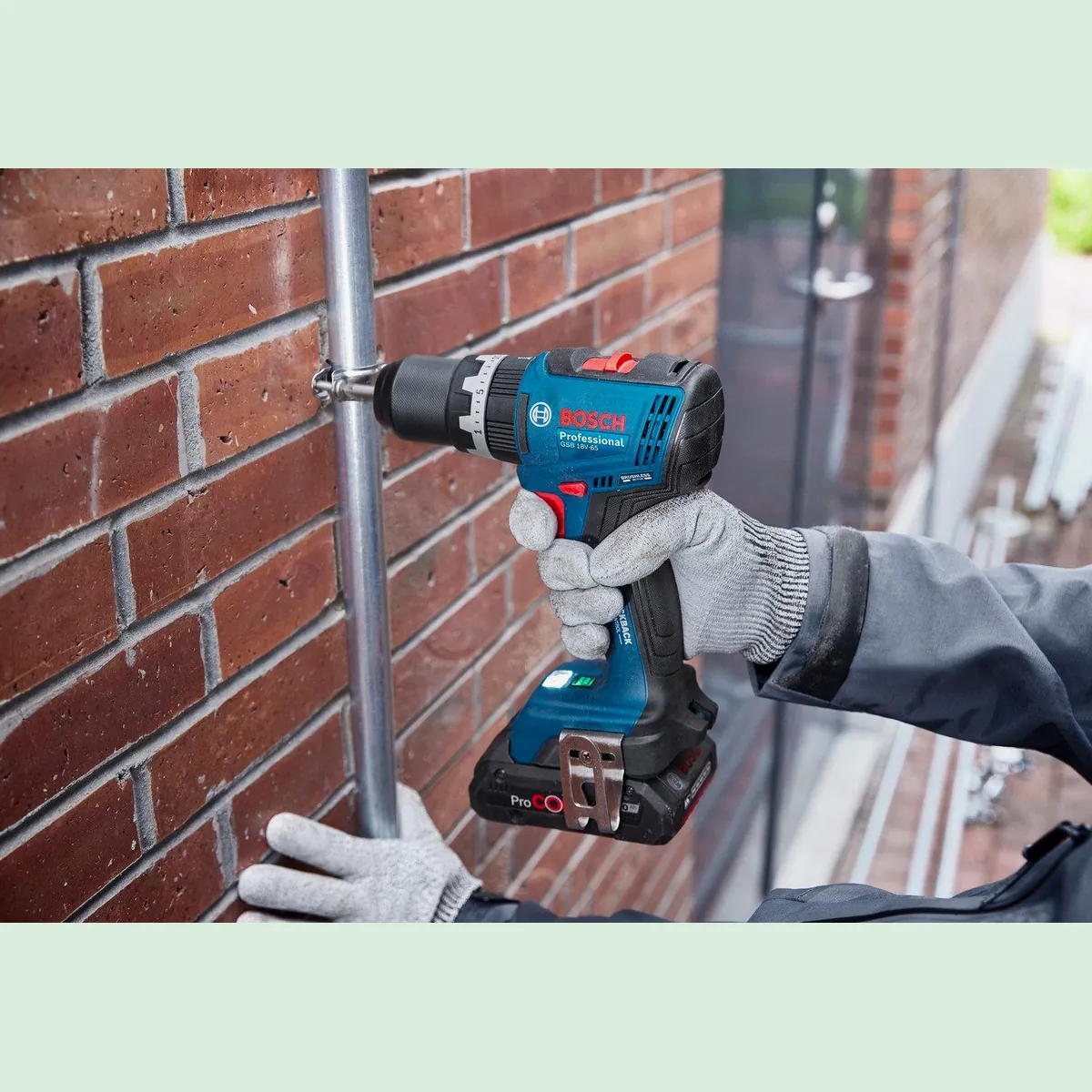 Bosch Professional GSB 18V-65 Akku-Schlagbohrschrauber, hohe Leistung, kompakte Bauweise, inklusive 2 Akkus 5
