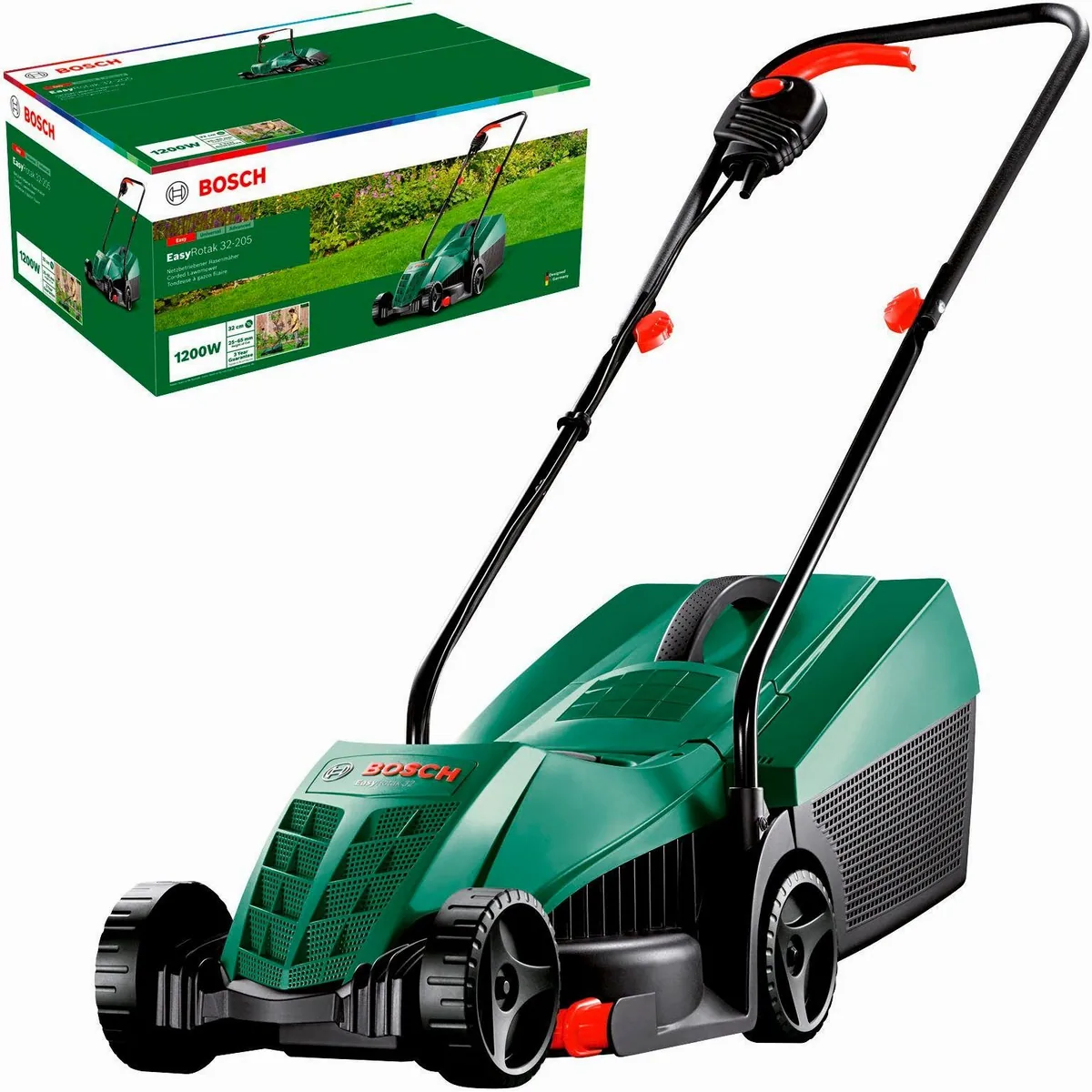 Bosch Home & Garden EasyRotak 32-205, effizientes Mähen bis an den Rand — leicht und handlich