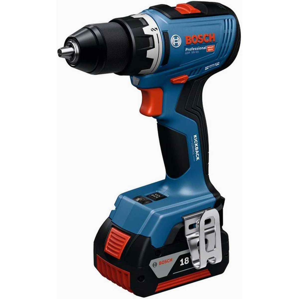 Bosch Professional GSR 18V-65 Akku-Bohrschrauber, hohe Leistung, KickBack Control, inkl. 2x Akku 3