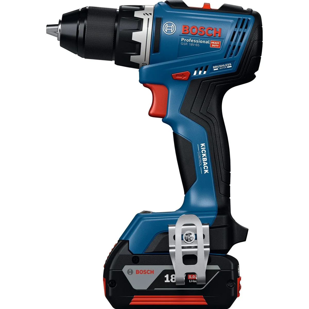 Bosch Professional GSR 18V-65 Akku-Bohrschrauber, hohe Leistung, KickBack Control, inkl. 2x Akku 4