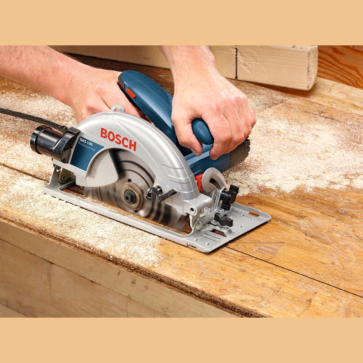 Bosch Professional GKS 190 Handkreissäge, 1400 W, präzise Schnitte 2