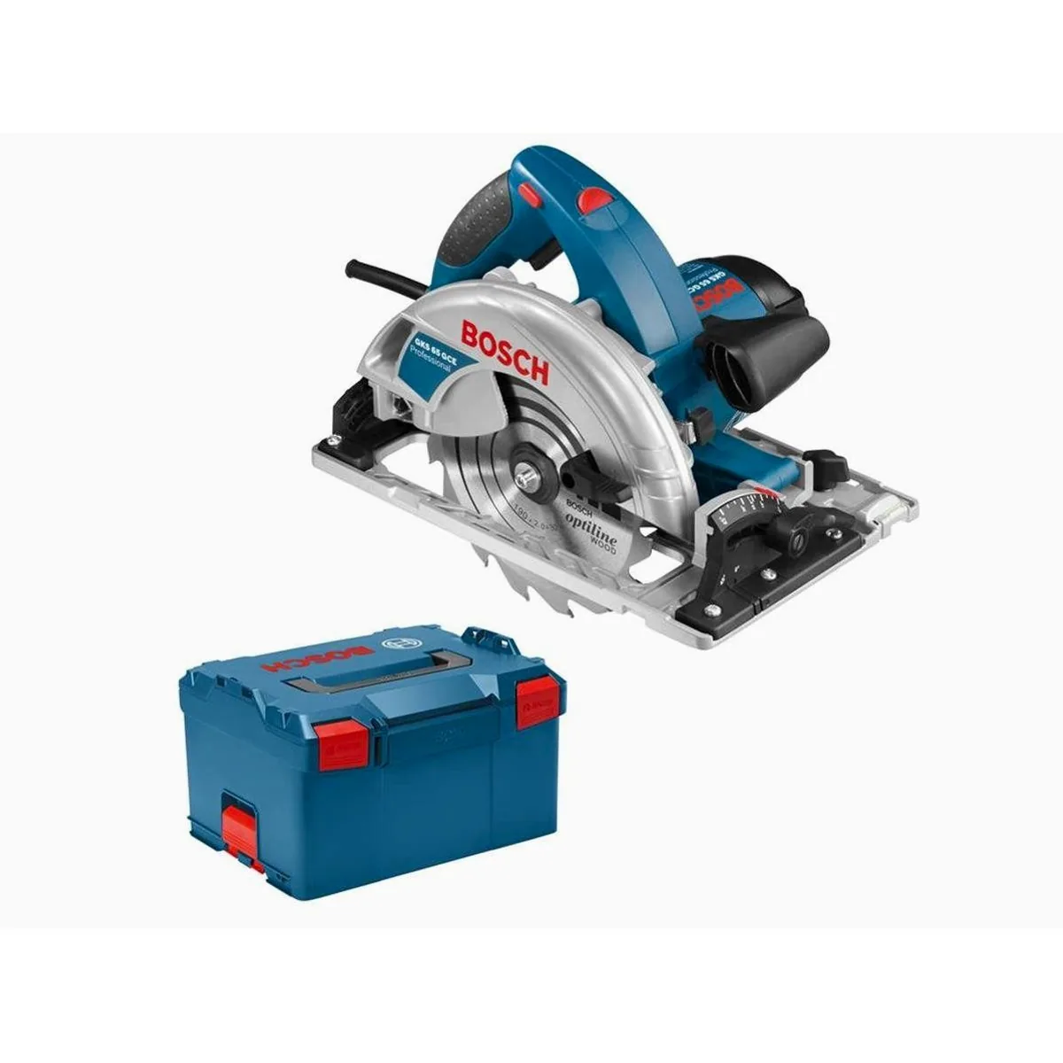Bosch Professional GKS 65 GCE Handkreissäge, 1800 Watt Leistung, Führungsschienenkompatibel