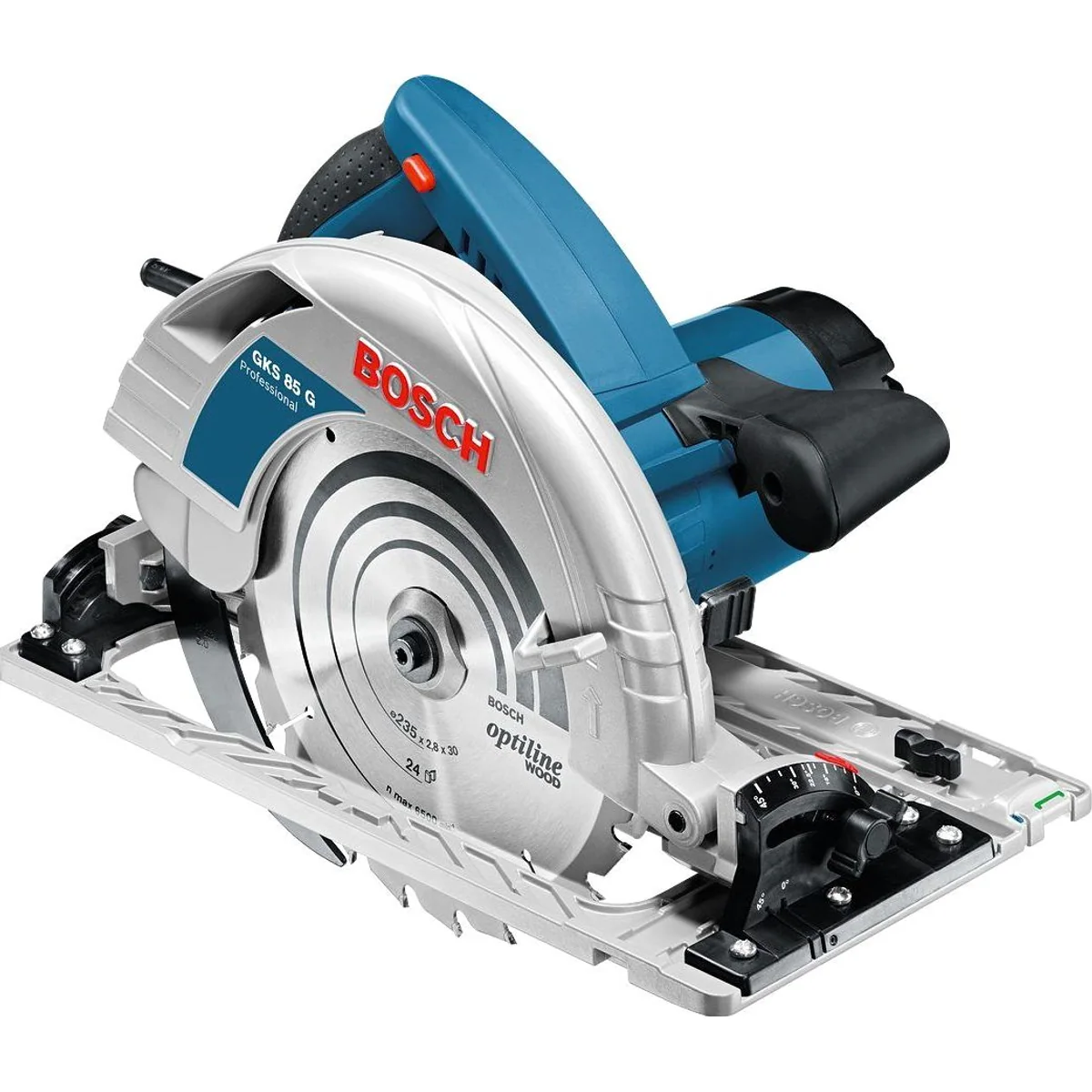 Bosch Professional GKS 85 G Handkreissäge, 2200 W Motor, Führungsschienen-kompatibel