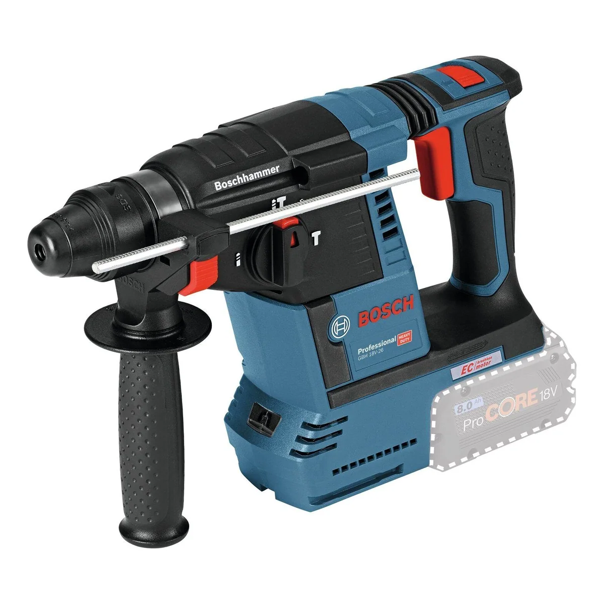 Bosch Professional GBH 18V-26 Akku-Kombibohrhammer, kraftvolle Leistung, SDS plus-kompatibel