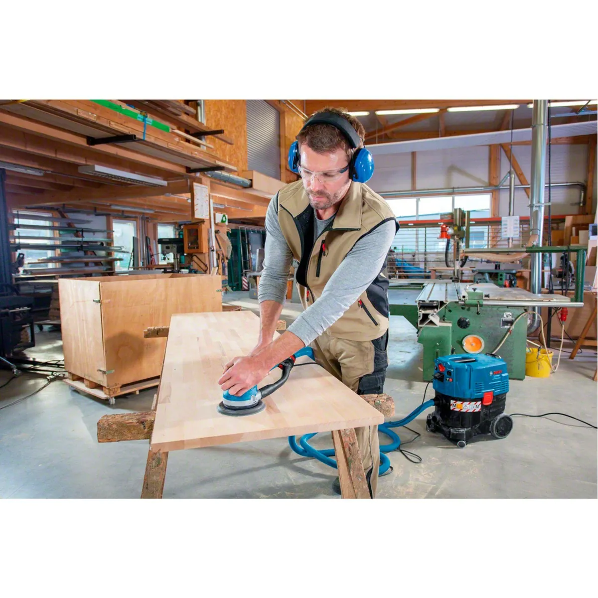 Bosch Professional GET 75-150 Exzenterschleifer, 750 Watt, ergonomisches Design, hohe Abtragsleistung 5