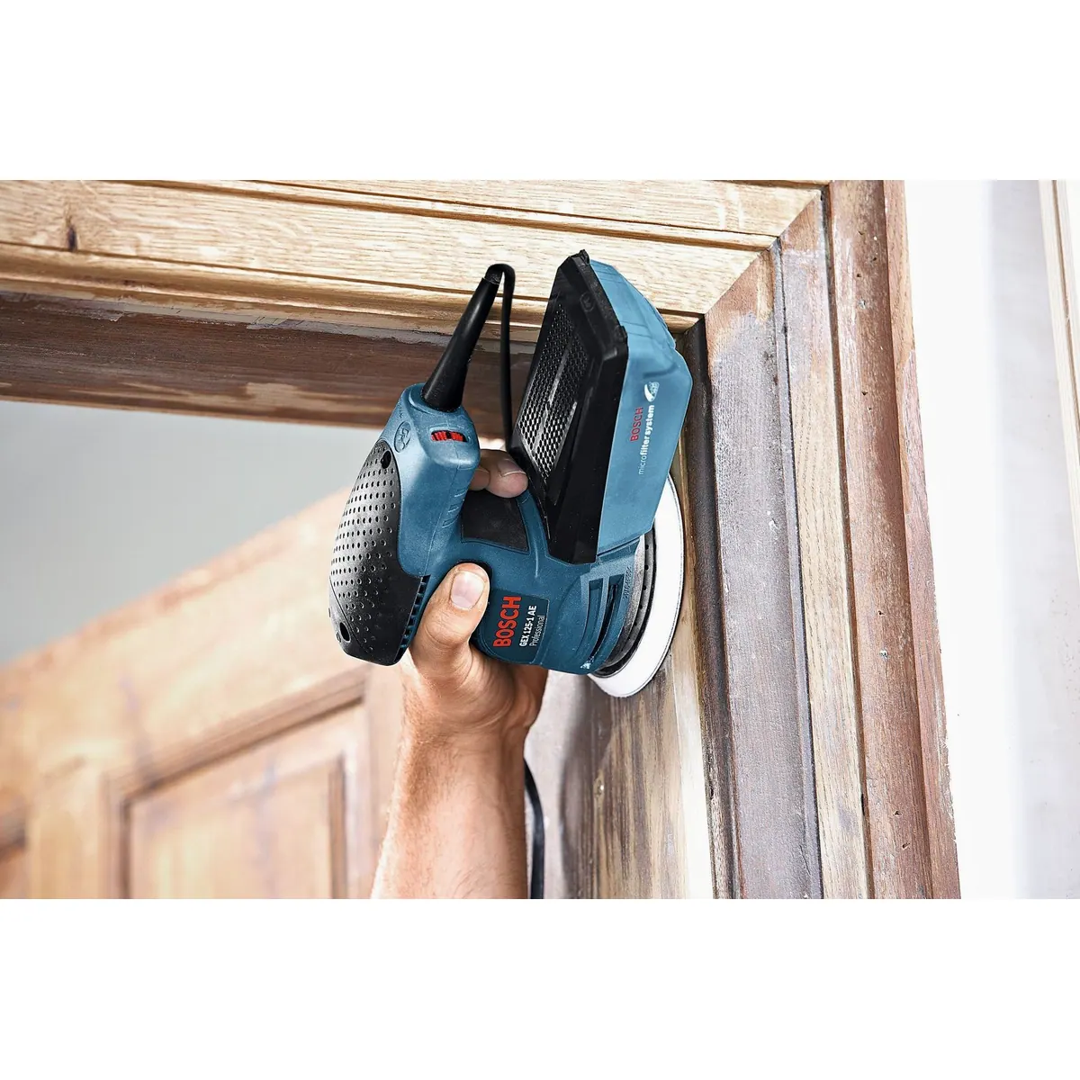 Bosch Professional Exzenterschleifer GEX 125-1 AE, präzise Schleifleistung, kompakte Bauweise, hohe Umdrehungszahl 4