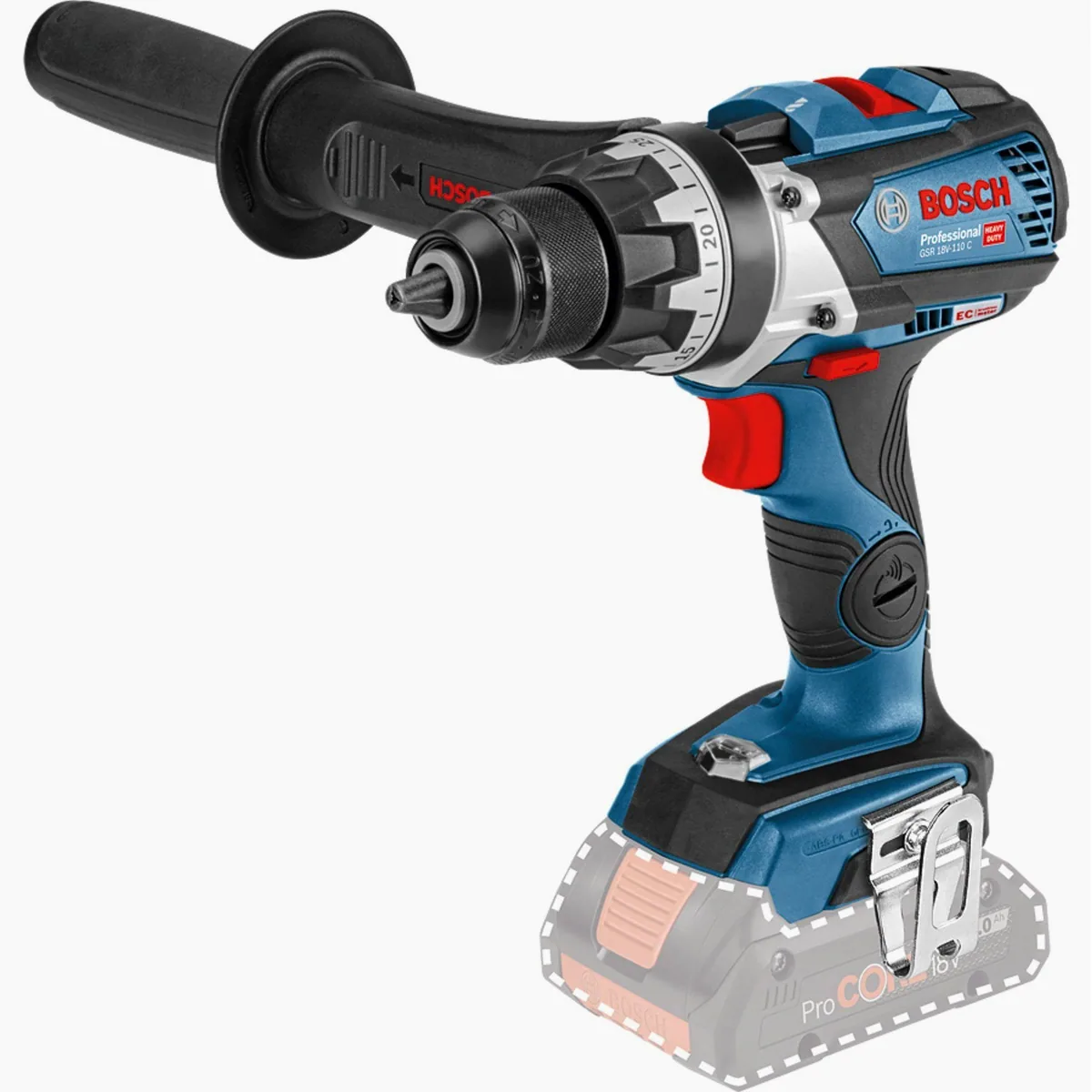 Bosch Professional GSR 18V-110, kompakt, langlebig, bürstenlos