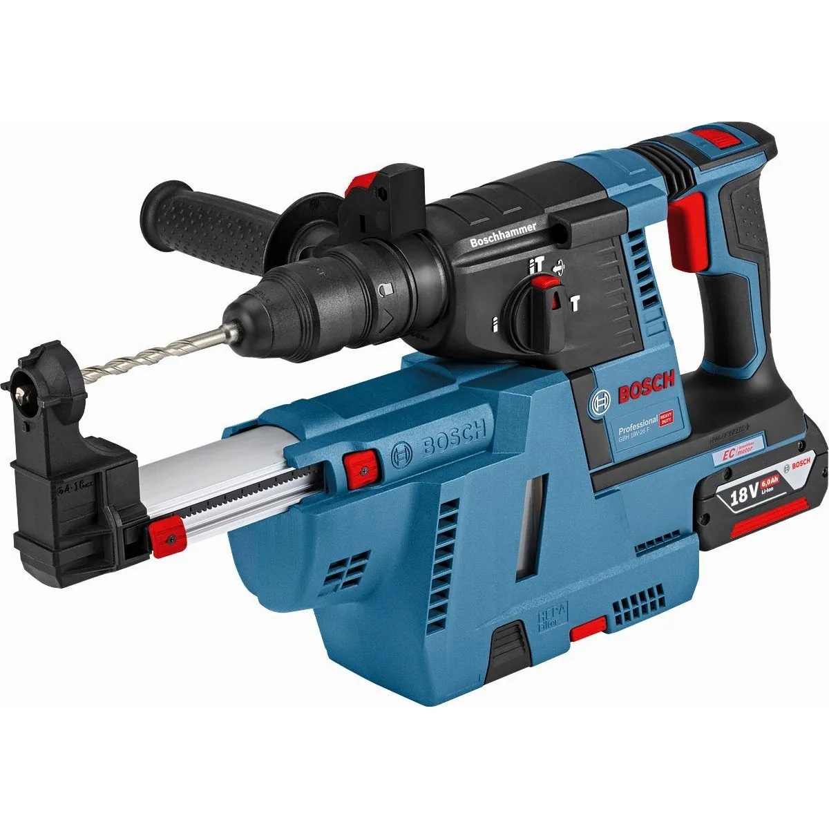Bosch Professional GBH 18V-26F Akku-Bohrhammer, 2x 5,5Ah Akkus, SDS plus — leistungsstark, vielseitig, mobil 3