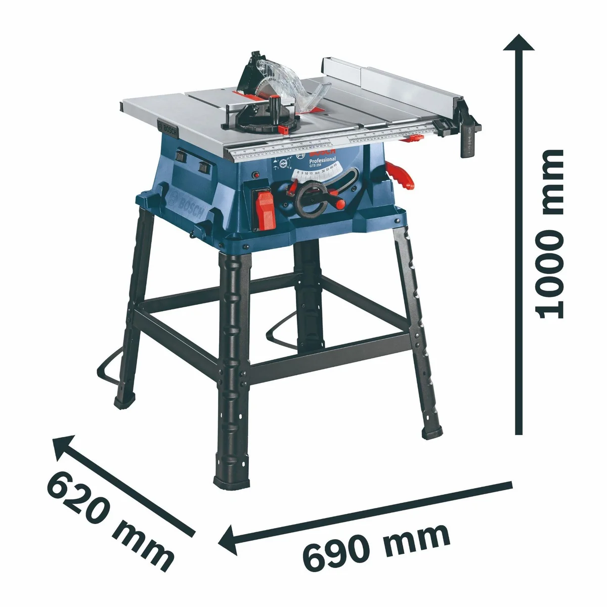 Bosch Professional GTS 254 Tischkreissäge, 1800 Watt, 254 mm Sägeblattdurchmesser 2