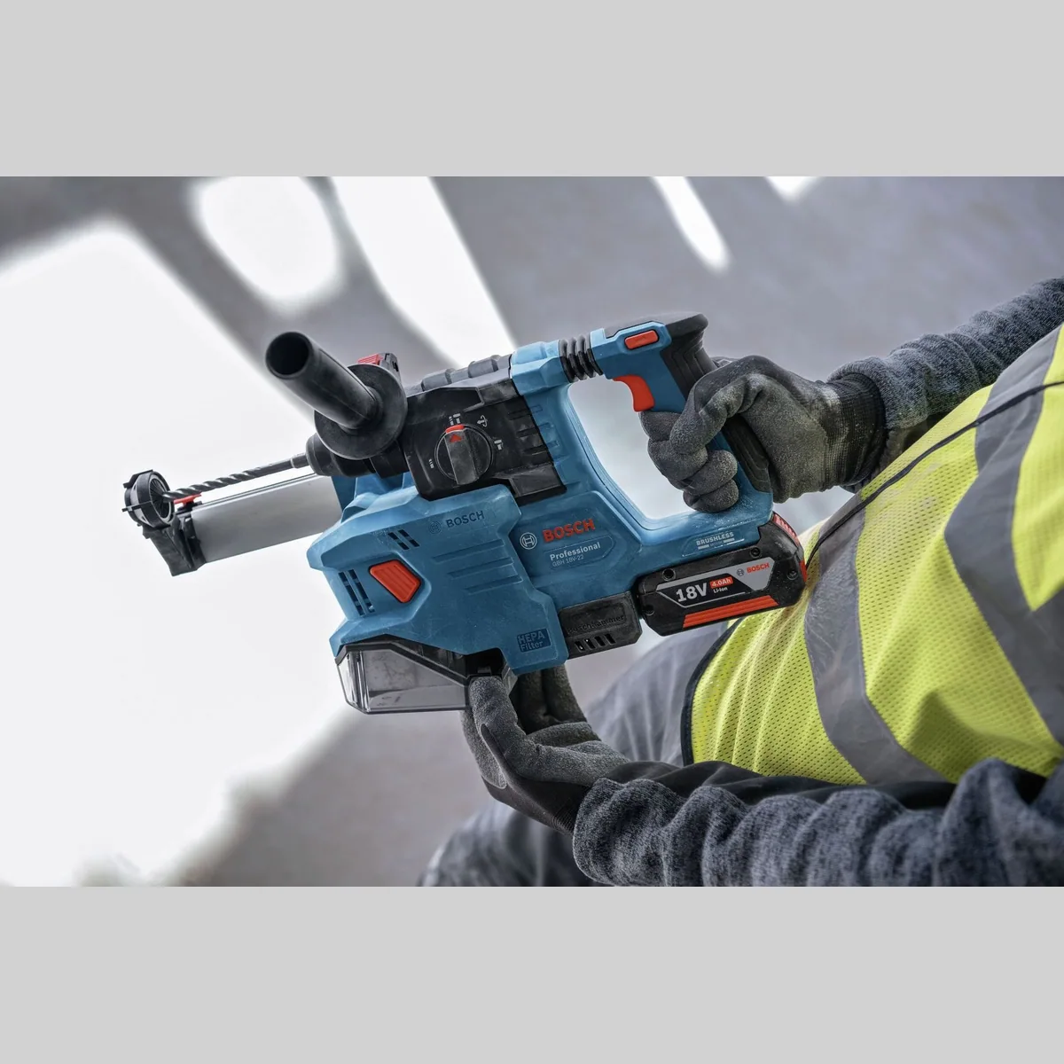 BOSCH Akku-Kombibohrhammer GBH 18V-22, 18 V, max. 1050 U/min, SDS plus 4