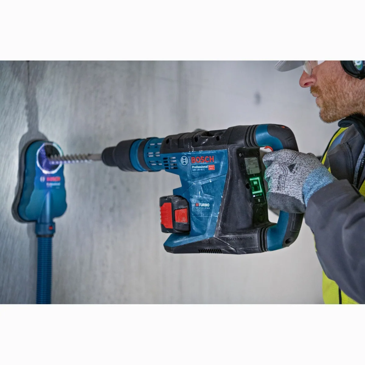 Bosch Professional BITURBO GBH 18V-40 C, kabelloser Akku-Bohrhammer mit 9 Joule Leistung 3