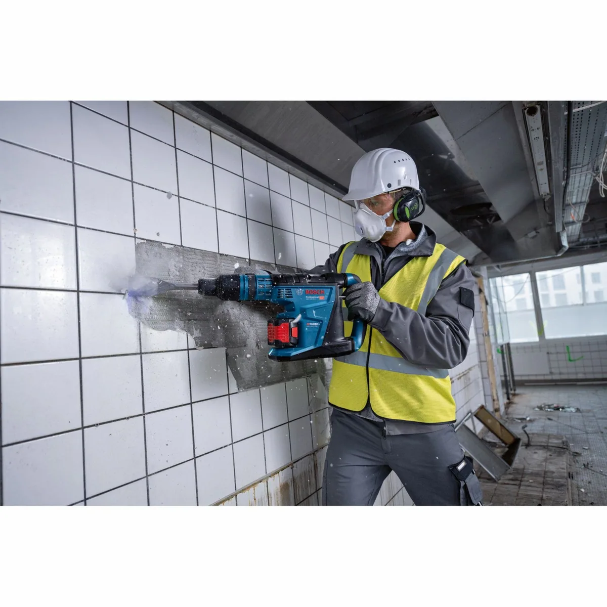 Bosch Professional BITURBO GBH 18V-40 C, kabelloser Akku-Bohrhammer mit 9 Joule Leistung 5