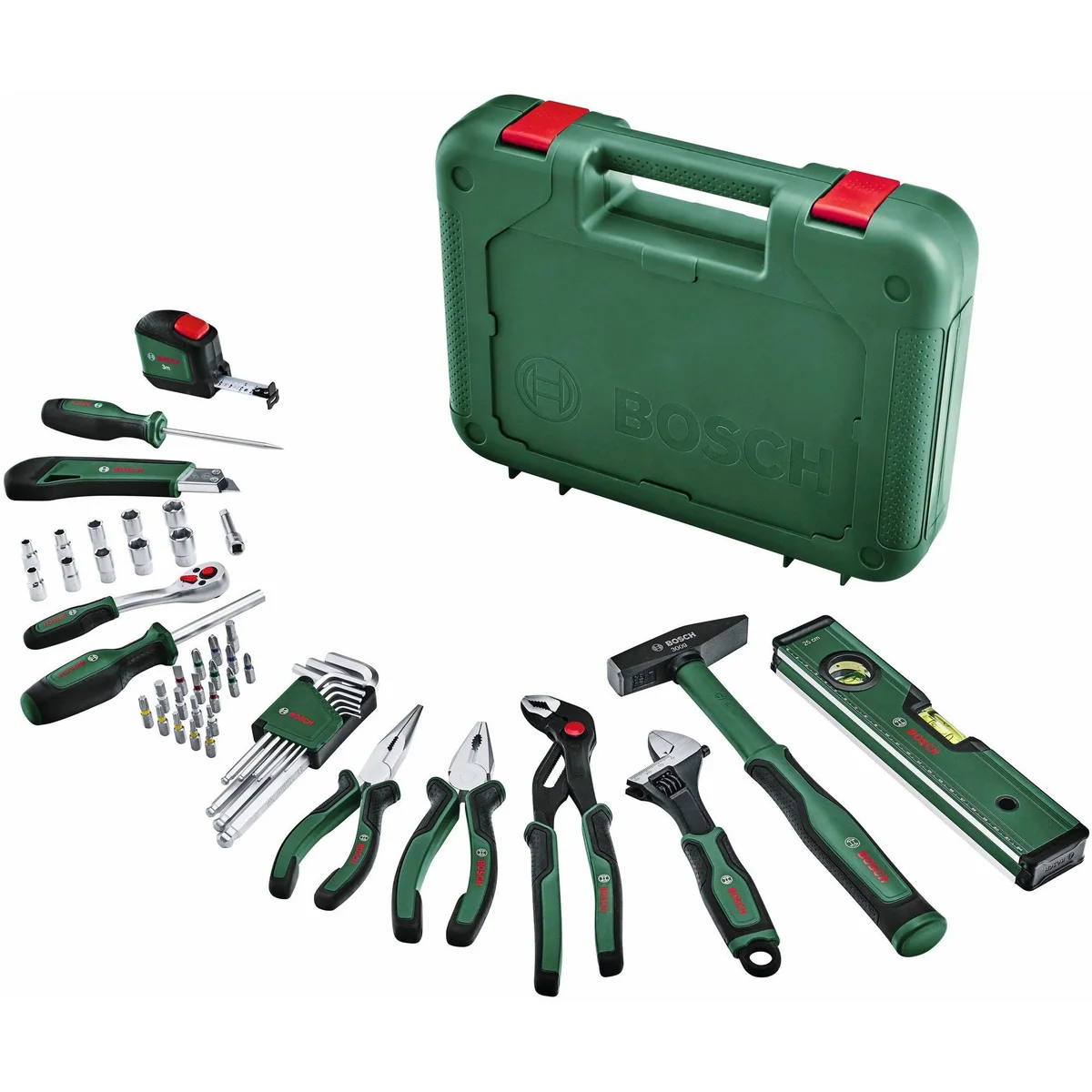 Bosch Home & Garden Advanced Werkzeugkoffer, 52-teilig, umfangreiche Ausstattung für Heimwerker