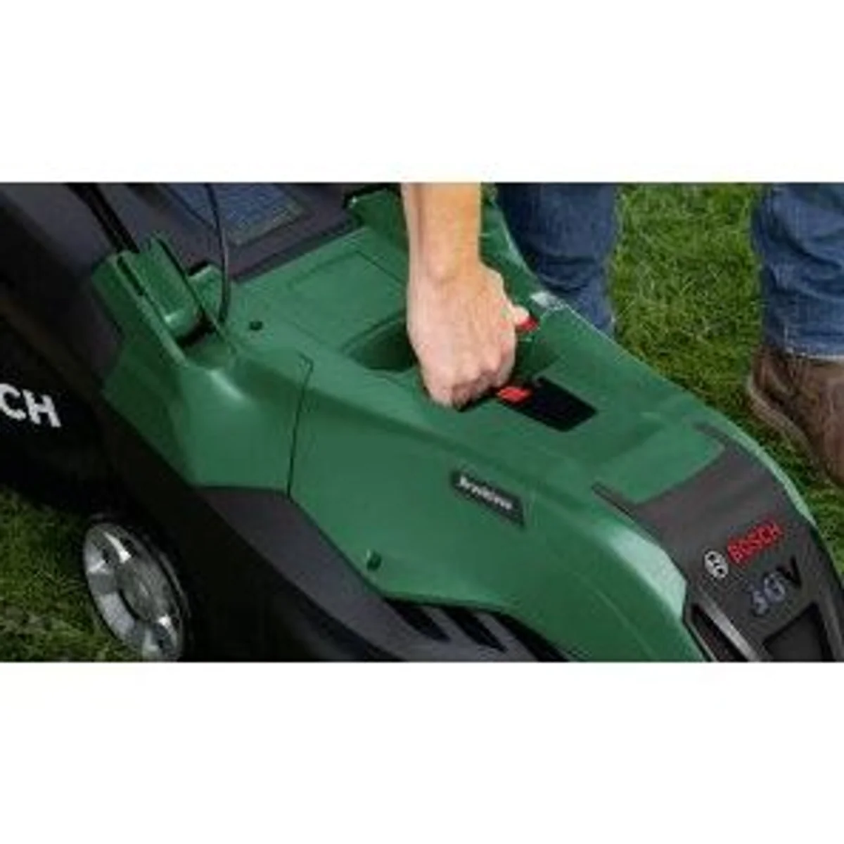 Bosch Advanced Rotak 36V-44-750 Rasenmäher, effiziente Schnitttechnik, ergonomisches Design, leistungsstarker Akku 5