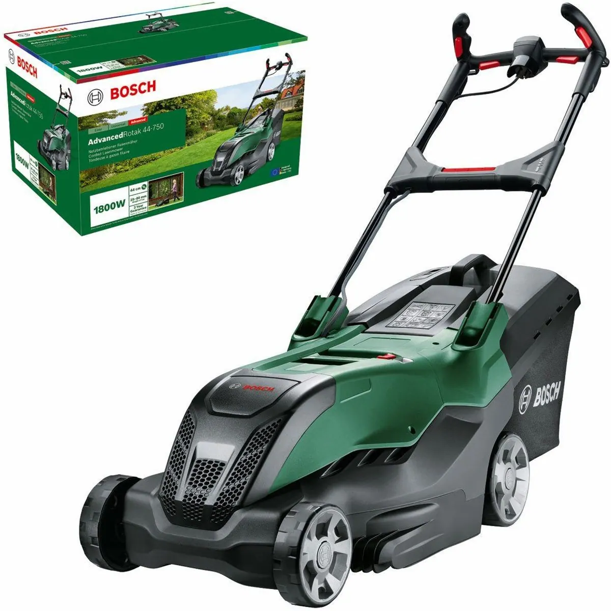 Bosch Home & Garden AdvancedRotak 44-750, 44 cm Schnittbreite, präzise Rasenpflege