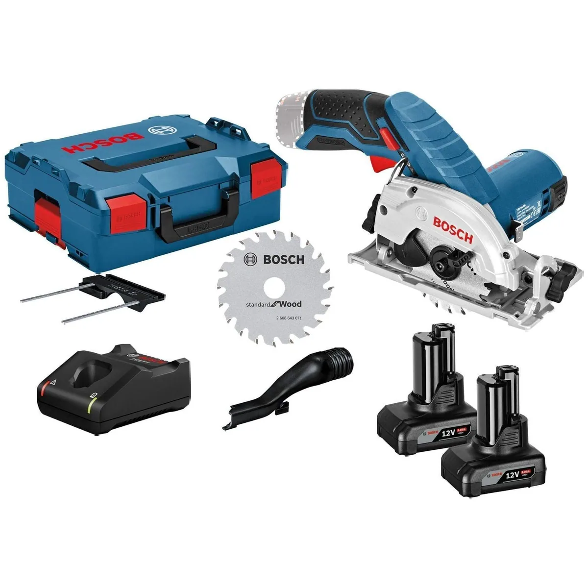 BOSCH GKS 12V-26 Akku-Handkreissäge, 12 V, Ø 85 mm, inkl. 2x 4,0 Ah Akku