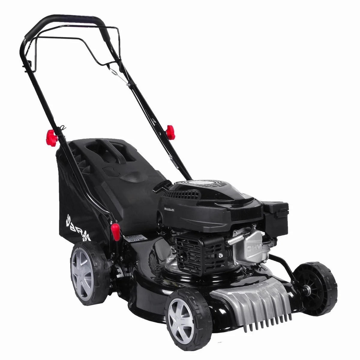 BRAST Benzinrasenmäher 41 cm, 3 kW Motor, TÜV geprüft — 3in1 Mähfunktion, 40L Fangkorb, Stahlgehäuse