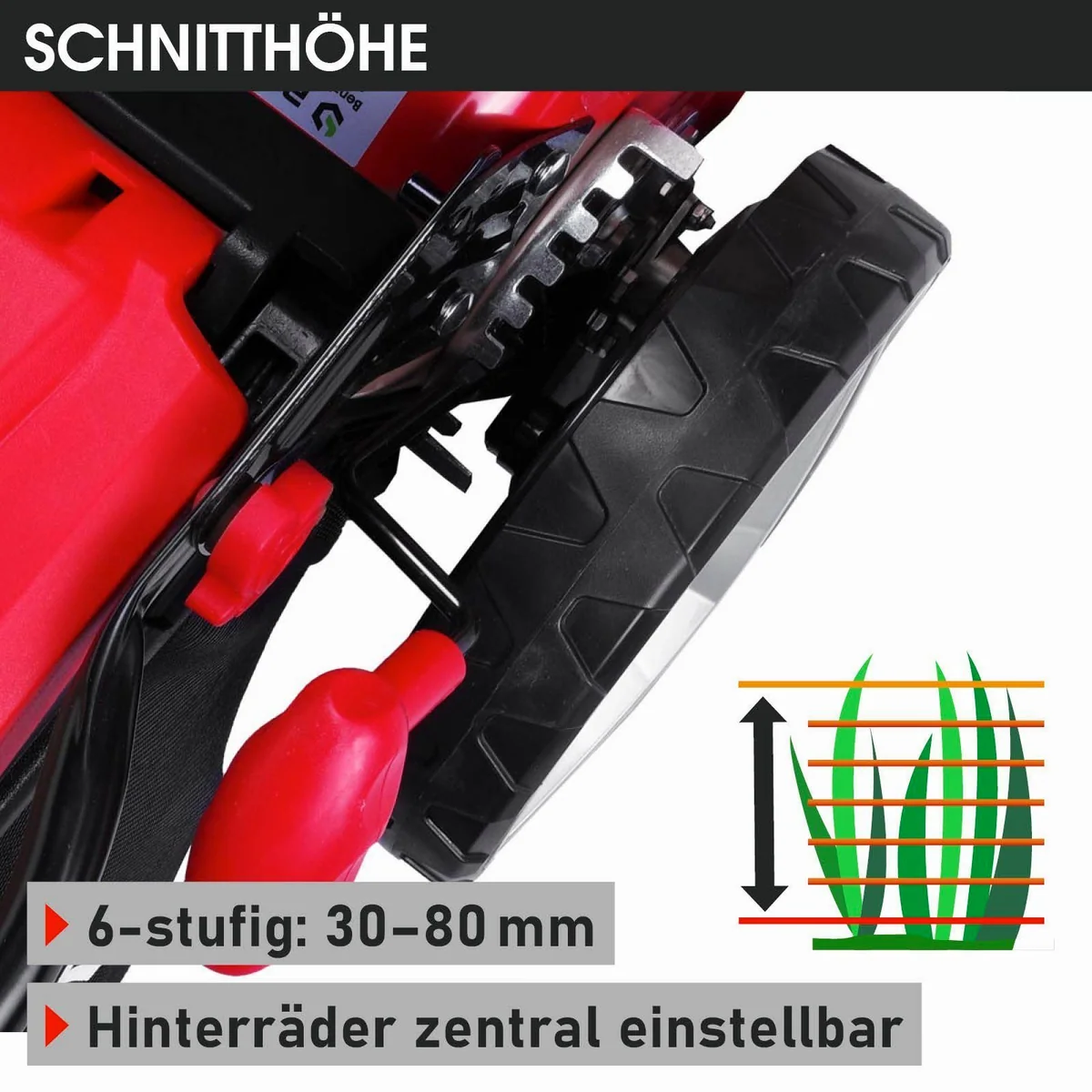 BRAST Benzinrasenmäher Red Line, 4-Takt Motor, 46 cm Schnittbreite, TÜV geprüft 4