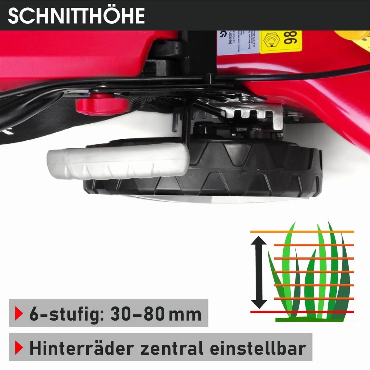 BRAST Benzinrasenmäher 7PS RED LINE, robustes Stahlgehäuse, 51 cm Schnittbreite, TÜV geprüft 4