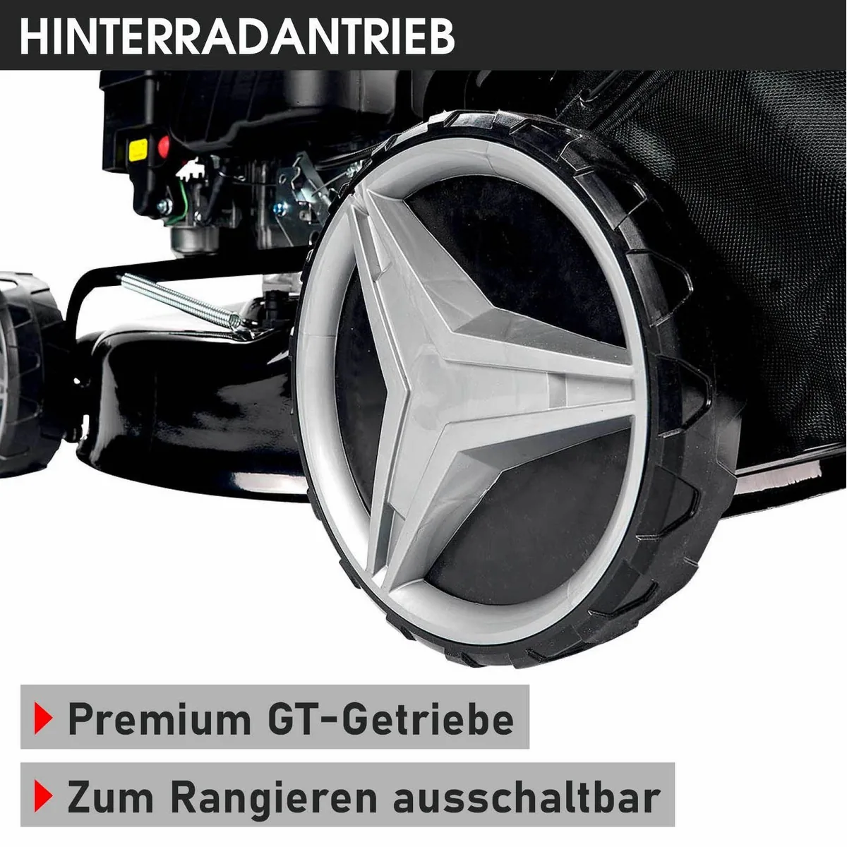 BRAST Rasenmäher BRB-RM-18170, 46 cm Schnittbreite, 3,5 kW Leistung — TÜV geprüft, massives Stahlgehäuse 4