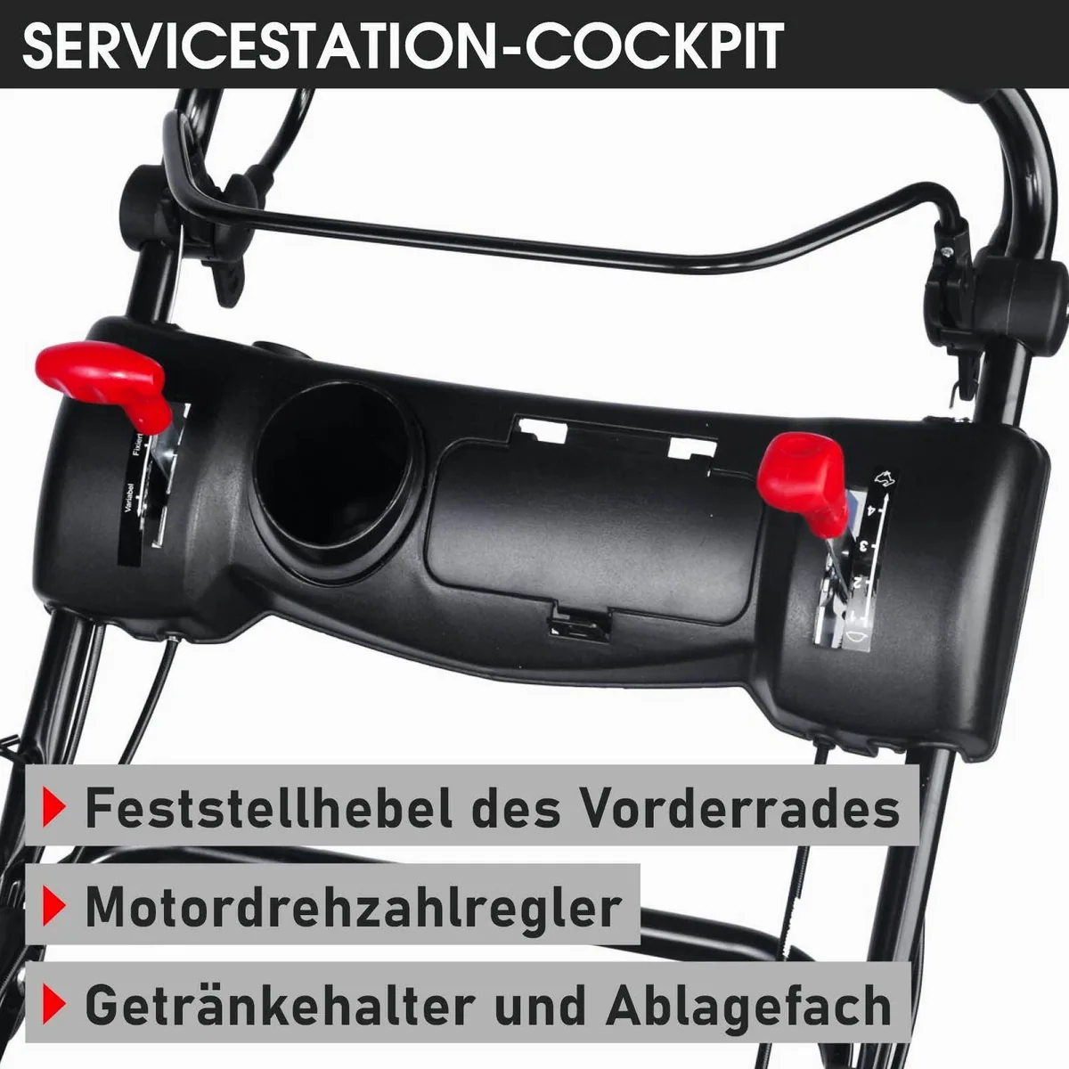 BRAST Benzinrasenmäher Trike, 5,2kW Motor, 53 cm Schnittbreite, 60L Fangkorb 5
