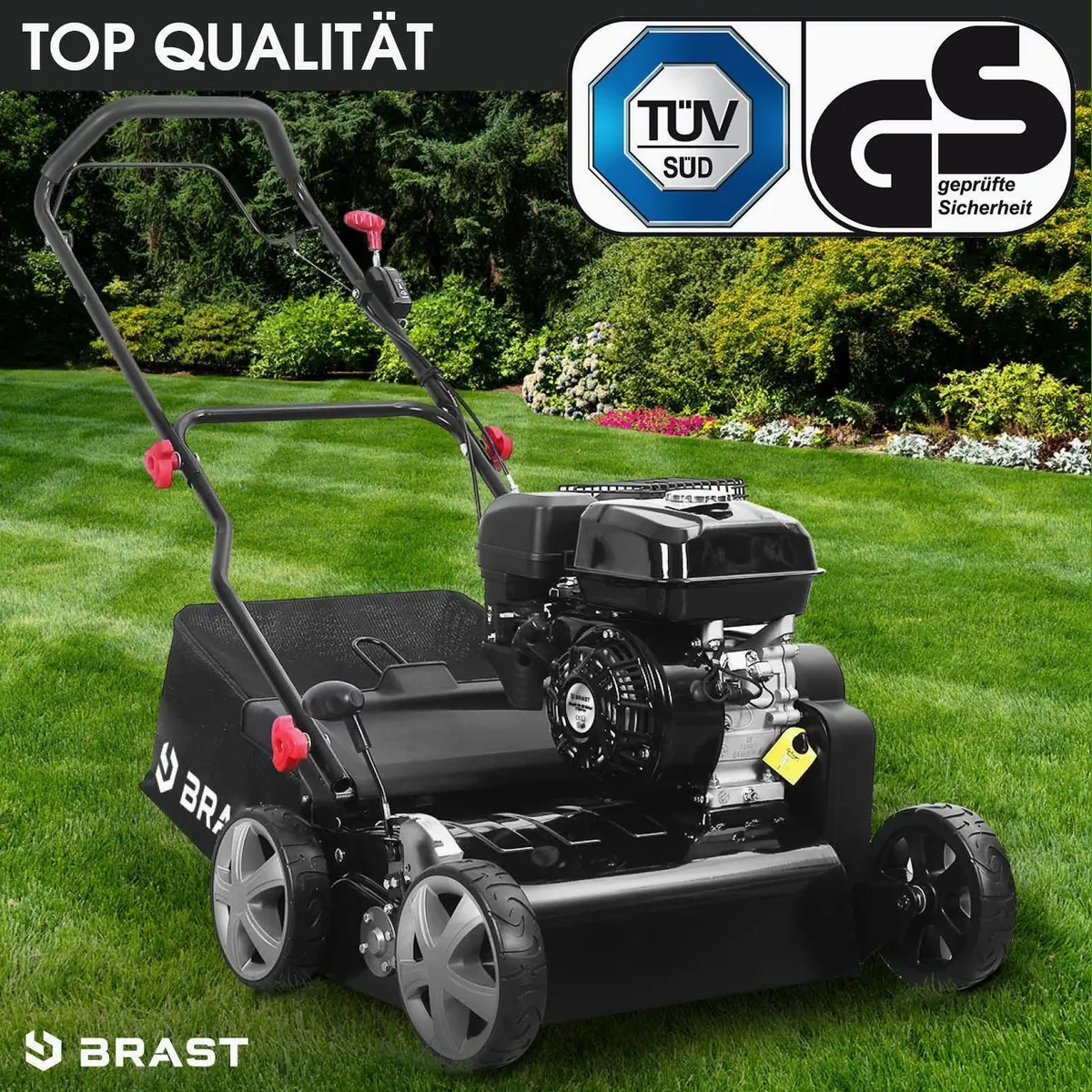 BRAST Benzin-Vertikutierer 4,5kW, 45 cm Arbeitsbreite, 2in1-Funktion, TÜV geprüft 2