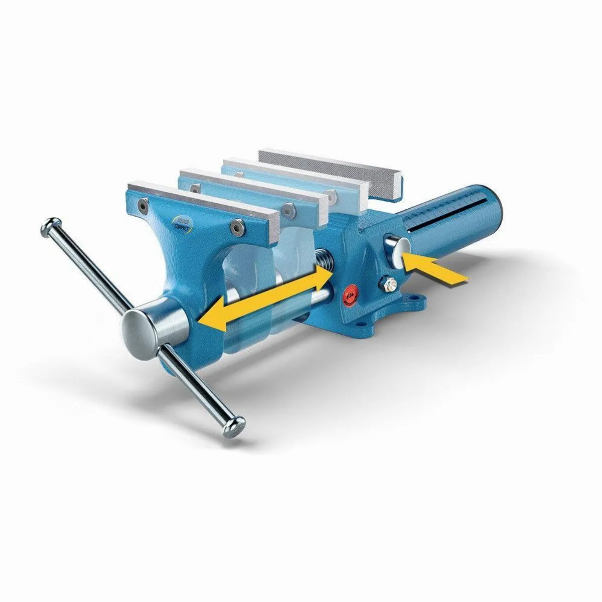 Brockhaus Heuer Compact ESD Schraubstock, kompakte Bauform, Erdungsanschluss, Wechselbacken 3