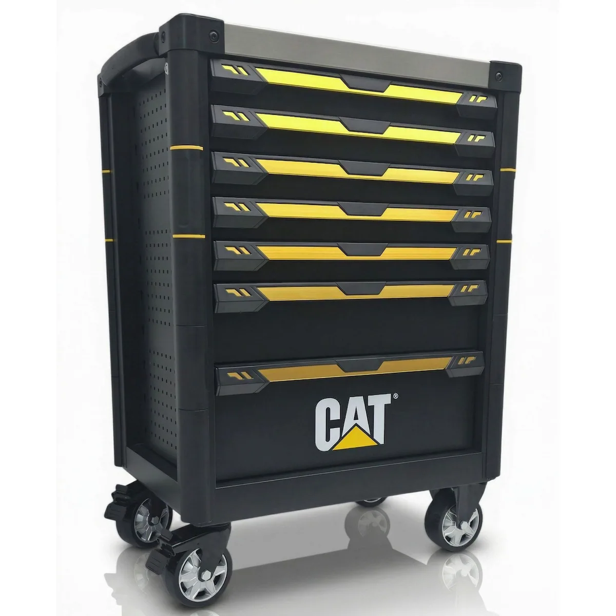 CAT Werkstattwagen, 5 von 7 Schubladen bestückt, robust und mobil 3