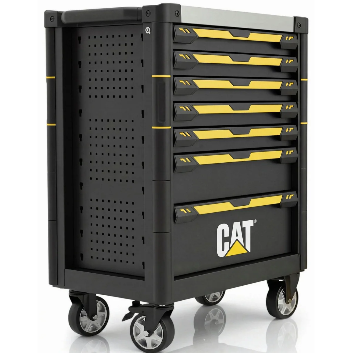 CAT Werkstattwagen, 5 von 7 Schubladen bestückt, robust und mobil 4