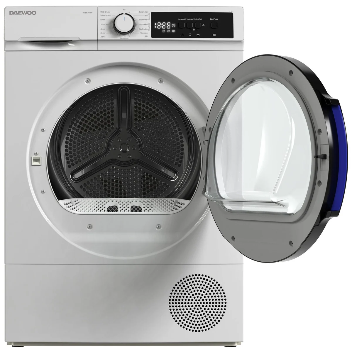 Daewoo TD-B8GP1WD0-DE Wärmepumpentrockner, 8kg Kapazität, 15 Programme, Knitterschutz 2