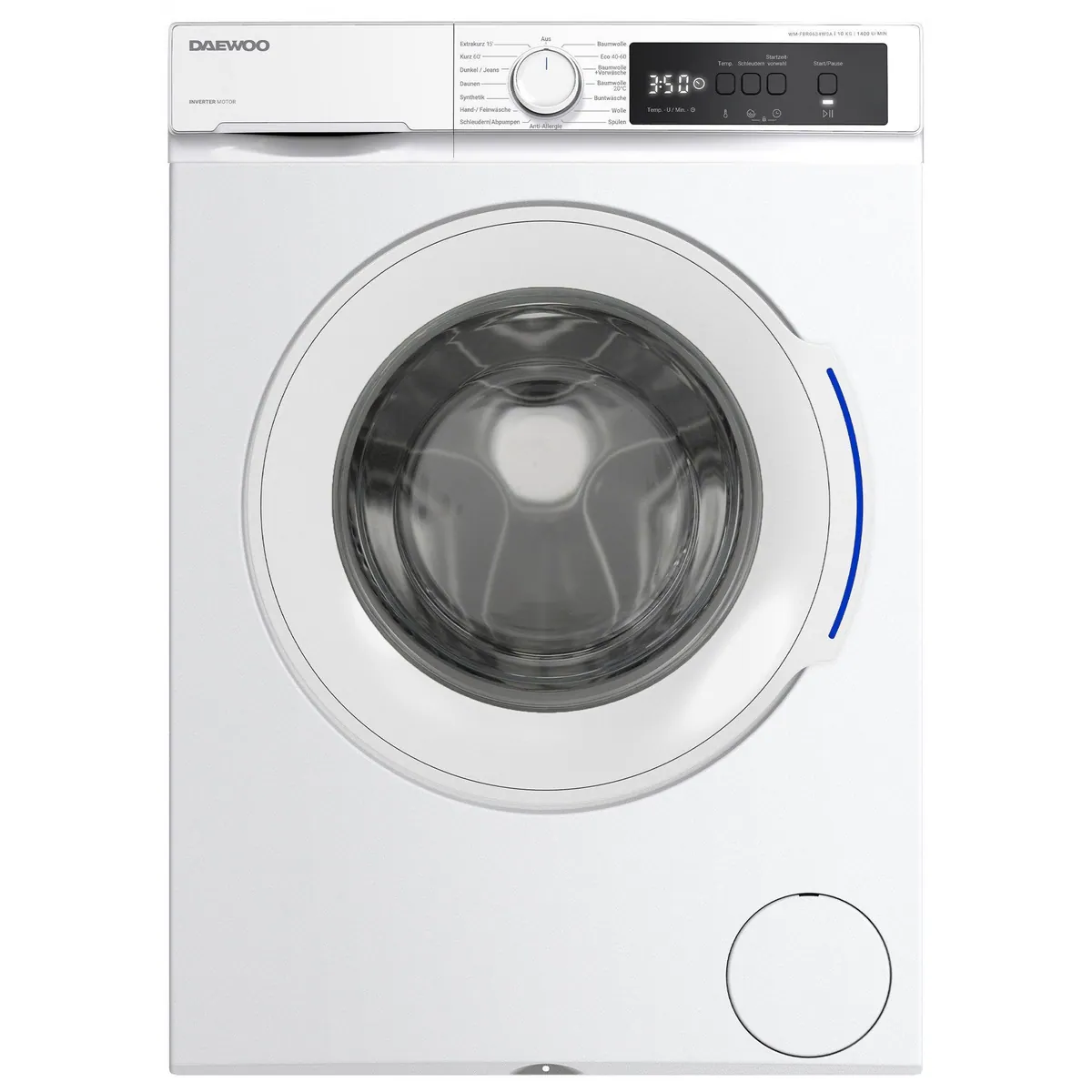 Daewoo WM FBR0634W0A-DE Waschmaschine, 10 kg, 1400 U/min, Kindersicherung 2